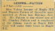Marriage- Leeper, Velma-Patton, Francis Marriage- Leeper, Velma-Patton, Francis