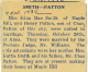 Marriage- Smith, Edna-Patton, Henry Marriage- Smith, Edna-Patton, Henry