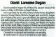Obituary- Dugan, David Obituary- Dugan, David