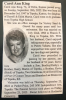 Obituary- King, Carol Obituary- King, Carol