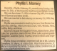 Obituary- Marney, Phyllis Obituary- Marney, Phyllis