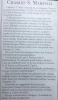 Obituary- Marstall, Charles Obituary- Marstall, Charles