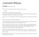 Obituary- Wilson, Leonard Obituary- Wilson, Leonard